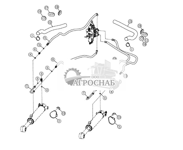 Трубопровод подъемного цилиндра (механизм наклона под углом) - ST10762 509.jpg